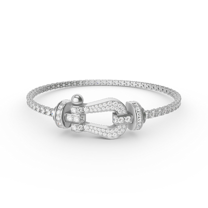 [Angela Jewellery]FORCE GROSSES HUFEISEN-TENNISARMBAND MIT VOLLEN DIAMANTEN 