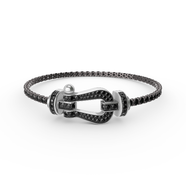 [Angela Jewellery]FORCE GROSSES HUFEISEN-TENNISARMBAND MIT VOLLEN DIAMANTEN 